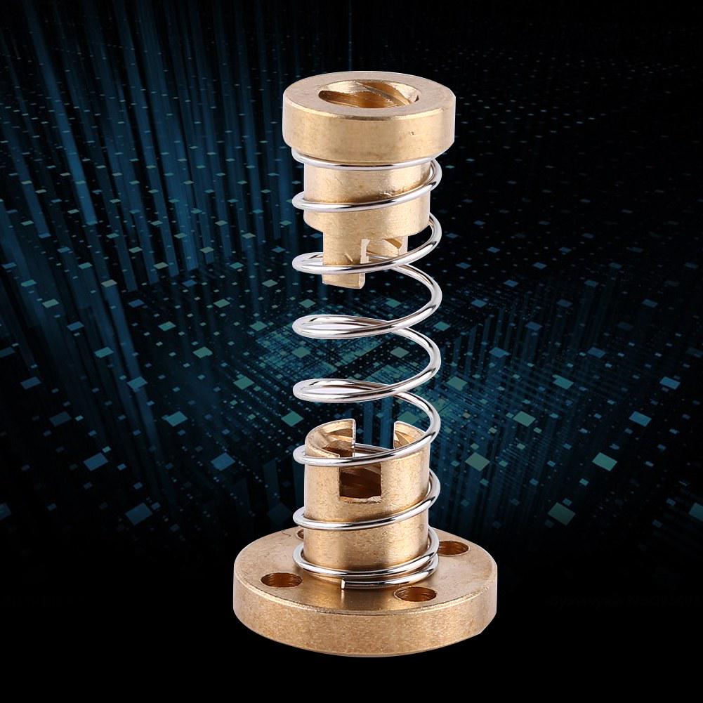 Anti Backlash Spring Loaded Elimination Gap Nut for T8 Threaded Rod Screw 3D Printer Part
