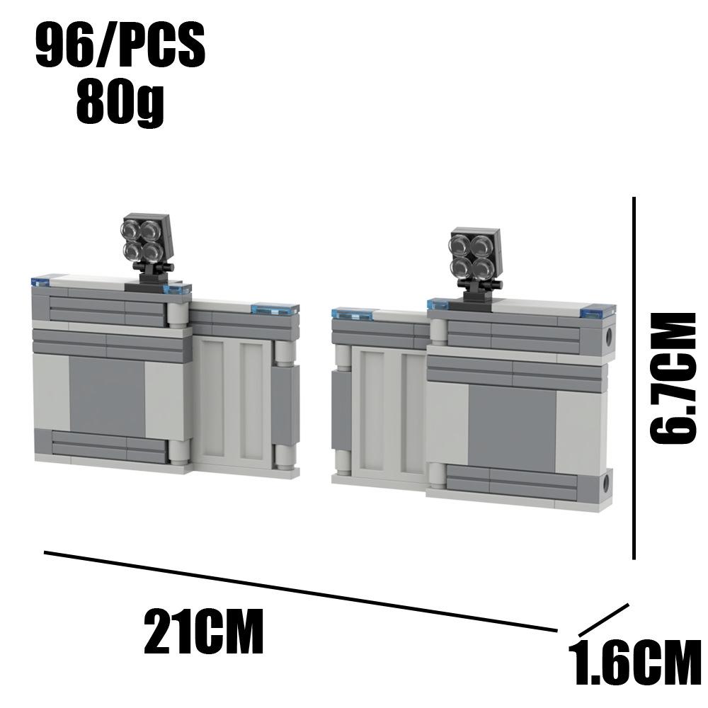 Actual/Ecran Luminos/Metalic Bază de Război Facility Model de Perete Cărămizi de Construcție Seria Militară Ansamblu Perete de Împrejmuire Jucărie Cărămizi Cadouri