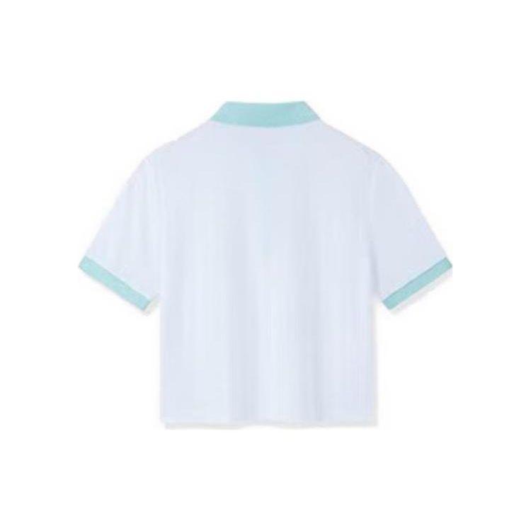 Anta X Sesame Street Color Block Logo Letter Polo Shirt Women Polo Shirts Snow-White 162328136-2