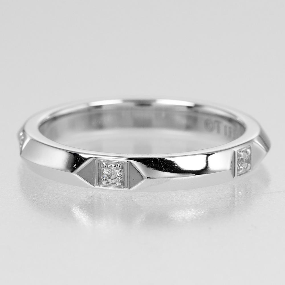 TIFFANY&Co. True Ring Pt950Platinum/diamond #4.3(US Size) 4.4g Women Used