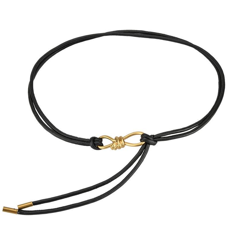 Korean Style Braided Waist Rope Women's Suit Dress Waist Dress High-end Accessories European and American Knotted Belt Girls