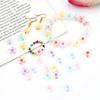 50Pcs 12mm Clear Acrylic Flowers Beads Loose Spacer Beads for Jewelry Making