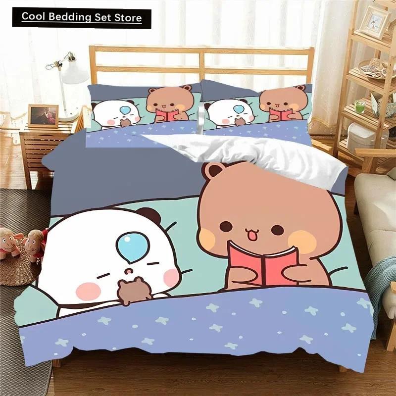 Kawaii Bubu and Dudu 3D Printing Anime Bedding Set Duvet Cover Comforter Bed Single Twin Full King Queen Size Bedding Set Kids