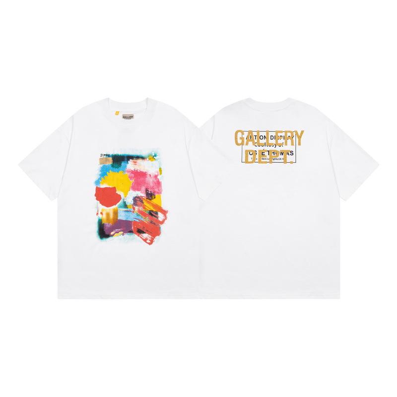 Wholesale GALLERY DEPT washed old short-sleeved beauty tide retro skull print couple loose T-shirt summer