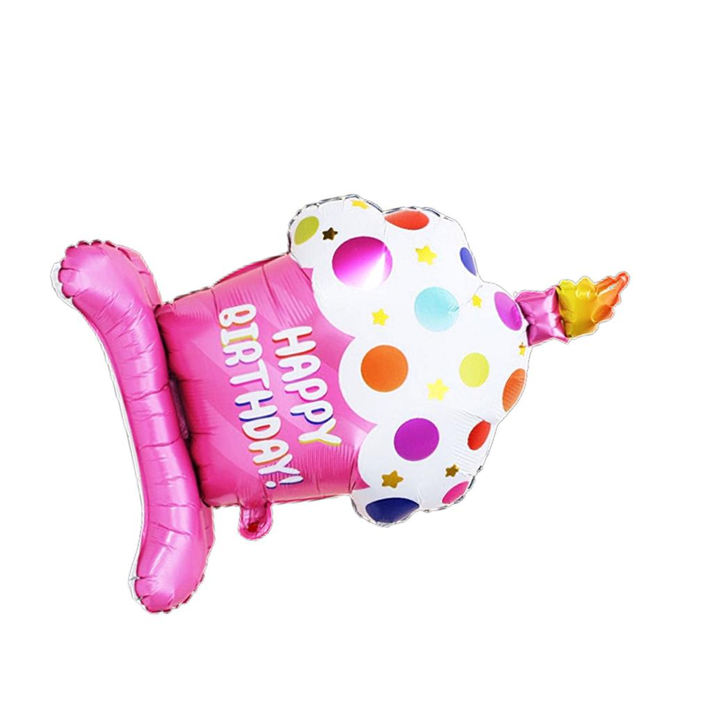 Happy Birthday Aluminum Foil Balloon Standing Base Cupcake Aluminum Foil Balloon For Birthday Baby Shower Anniversary