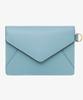 Matt Post Steen Leather Keyring Card Wallet Sky Blue