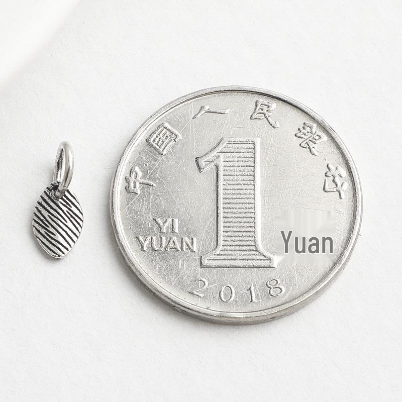 S925 Sterling Silver Leaf Pendant DIY Bracelet Necklace with Crystal Beads & Weaving Rope