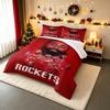 "Red Rockets Team Graphic Art Bedding setBedding Set (1 Duvet Cover, 2 Pillowcases, Duvet Not Included)