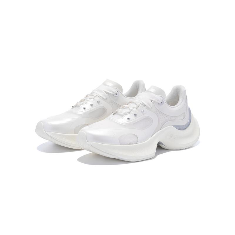Li-Ning 1990 Classic Series Shadow Lightweight Sports Wear Resistant Rebound Low-Top Lifestyle Casual Shoes Women Casual Shoes Off-White ALFV084-1