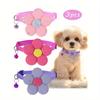 3pcs Set Cute Shiny Bow Bell Pet Collar For Daily Use - For Cats And Dogs