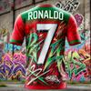 2025 New Summer Ronaldo 7 Chatgpt Design Football T-Shirt For Children Men And Women Same Breathable Quick Drying Sports Shirt
