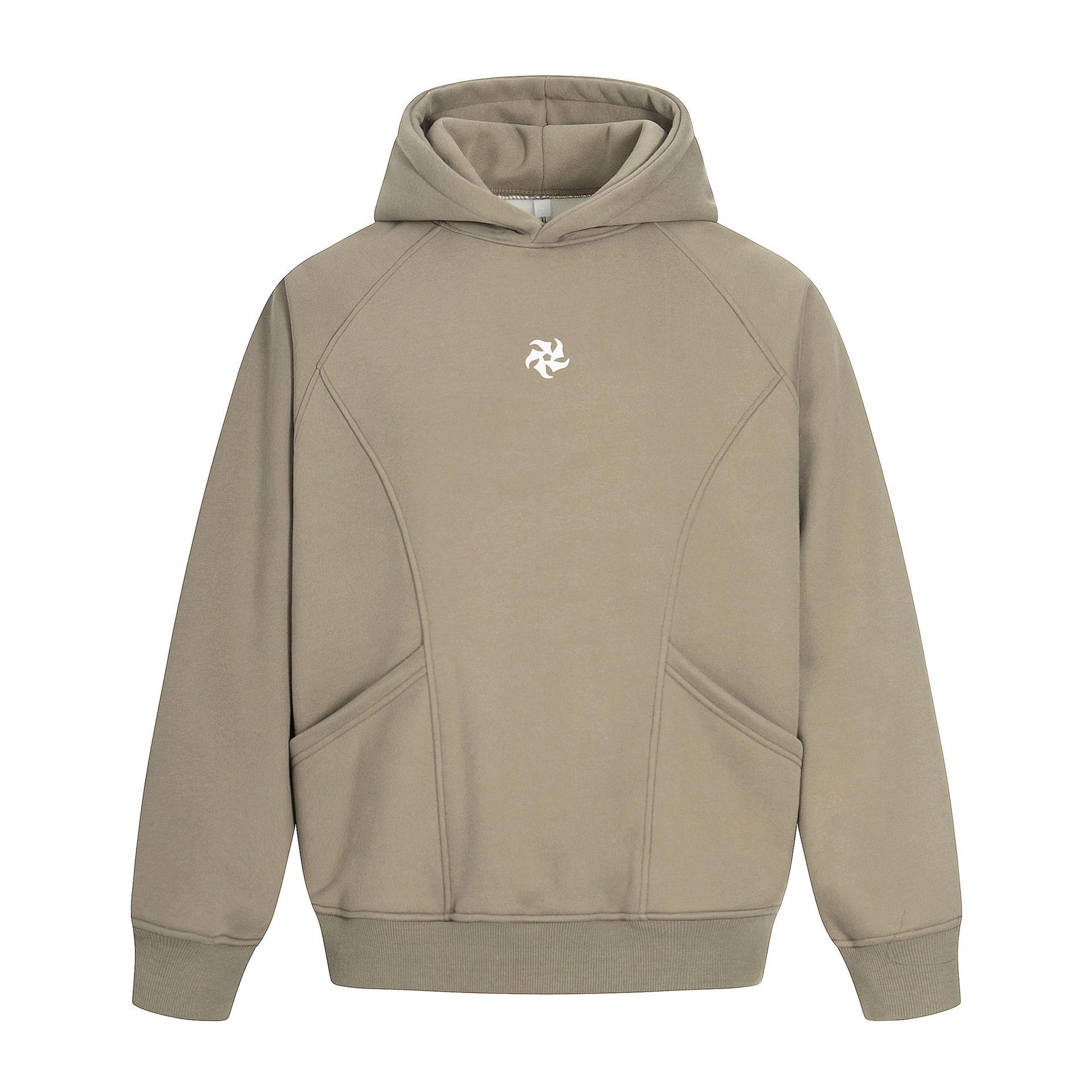 2025 Unisex Trendy Patchwork Hoodie – Loose Fit, Plus Velvet Warmth. S серый