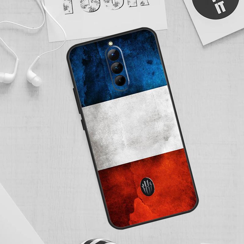 France National Flag Case For ZTE Nubia Red Magic 11 10 9 8 8S 9S 10S Pro Plus 6 7 6S 7S For RedMagic 10 Air Cover