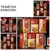 6pcs Mixed Pattern Lucky Red Pockets Traditional Horse Year Red Envelope  Birthday Gift