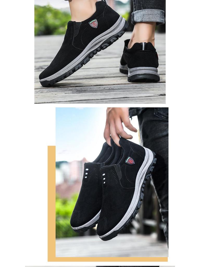 Men's Korean Style Casual Slip-On Shoes - Breathable, Trendy, Large Size