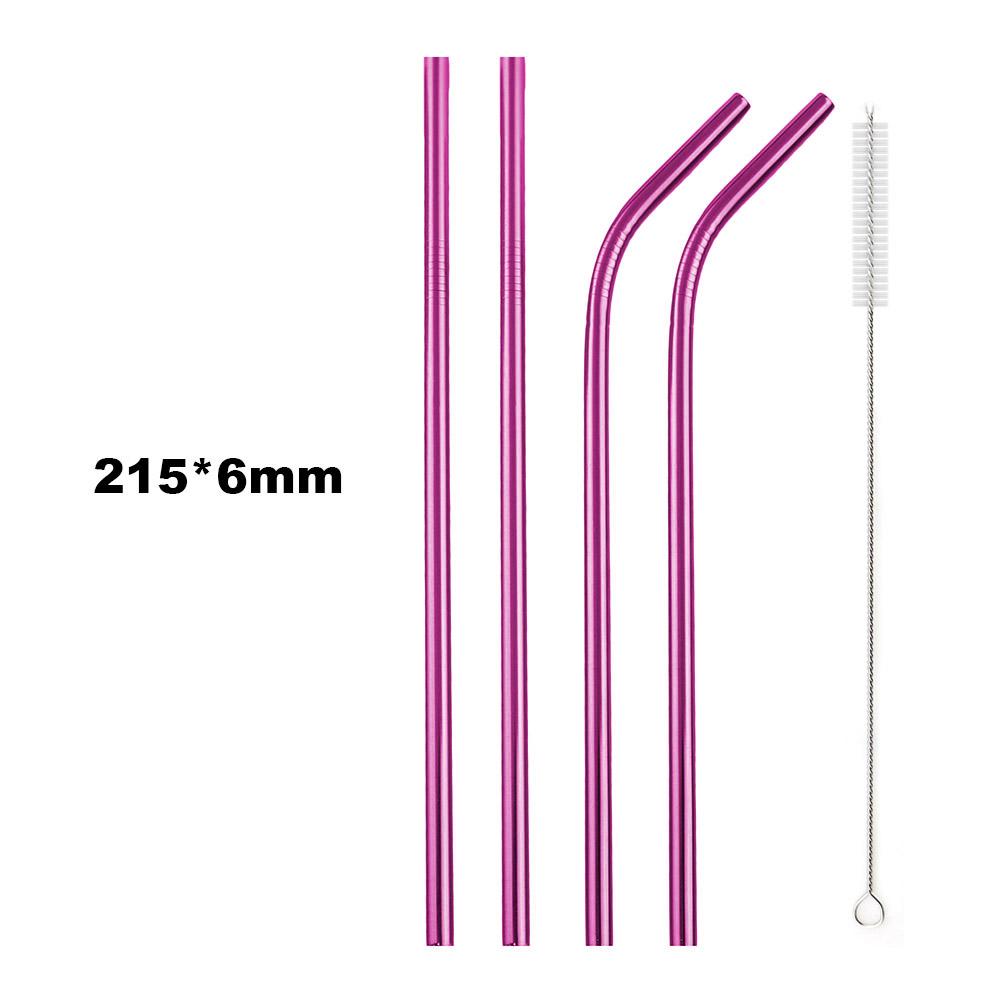 4Pcs Drinking Straw Reusable Straws Set High Quality Eco Friendly 304 Stainless Steel Metal Straw with Brush For 20/30oz Mug 5