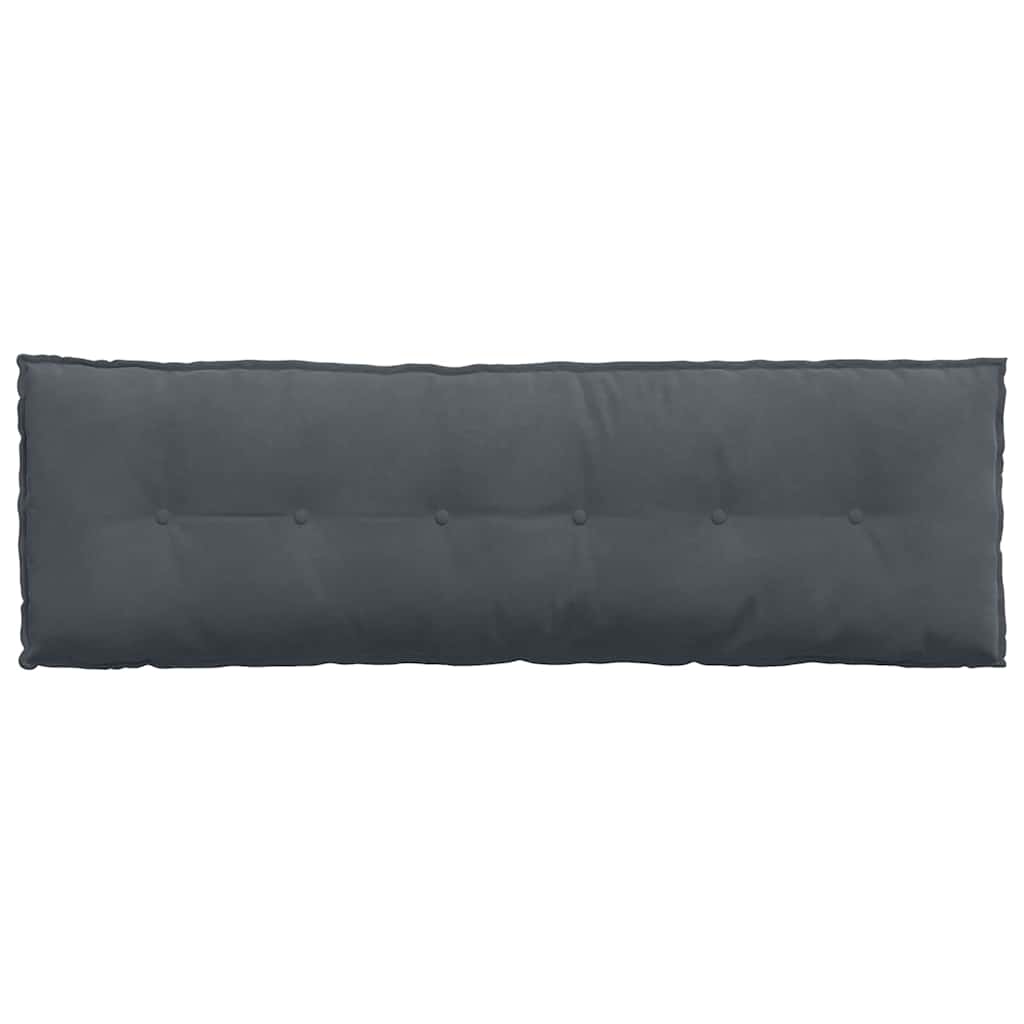 Back Cushion Dark Grey 160 X 50 Cm Cord Fabric