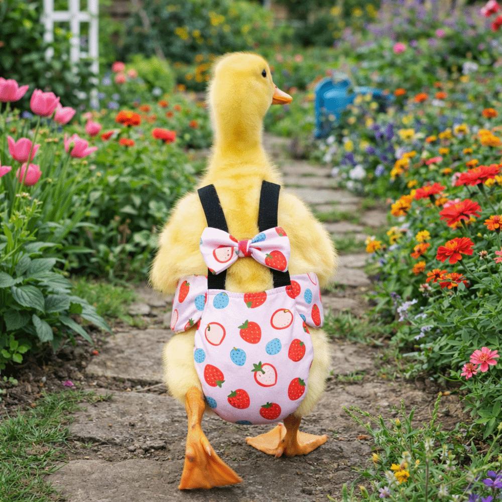 Elastisches Band Hühner Physiologische Hosen Schleifendesign Geflügel Windeln Niedliche Enten Windeln Bauernhof Haustier