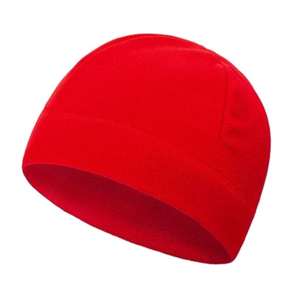 Polar Fleece Running Cycling Cap Slouchy Fleece Sports Hat Winter Ski Cap  for Men Women