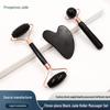 Jade Roller & Gua Sha Set: Double-Headed Spiky Roller for Face, Eye, Neck, and Forehead Massage.
