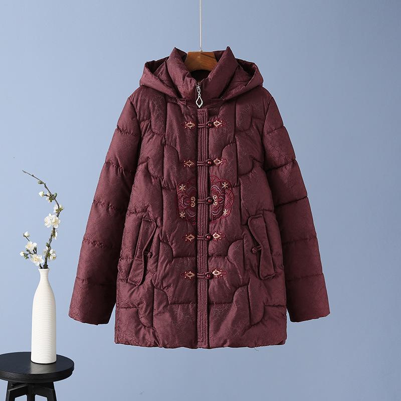 Women's Winter Cotton Jacket: Thickened Coat for Middle-Aged & Elderly, Chinese Style for 60s-70s Ladies