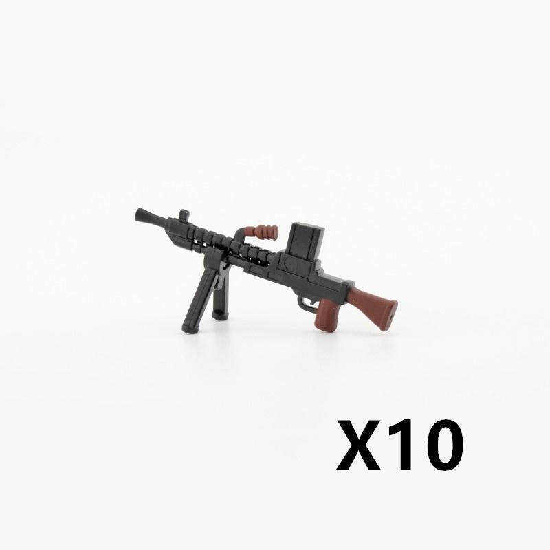 5/10 WW2 Soldier Weapons Building Block Two-color Printing Machine Rifle Submachine Sniper Guns Military Accessories Block Bricks C238