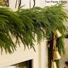 Festive Pine Needle Christmas Wreath: Green Plant Vine Decoration for Wall Hanging