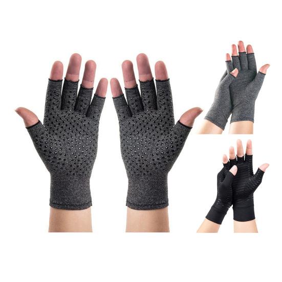 Compression Arthritis Gloves Women Men Stretchy Hand Compression Wrap Fingerless Fitness Gloves for Hand Pain Relief Osteoarthritis Typing Driving