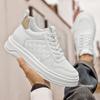 Tênis de Casal com Aumento de Altura de 6cm em Couro Genuíno Tamanho Grande Sapatos Casuais com Elevador Homens Mulheres Conforto Sapatos de Plataforma com Sola Grossa