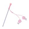 Cat Interactive Toy Comfortable Handle Soft Bell Delicate Tear-resistant Relieve Stress Vivid Color Flower Fairy Funny Cat Stick for Kitty