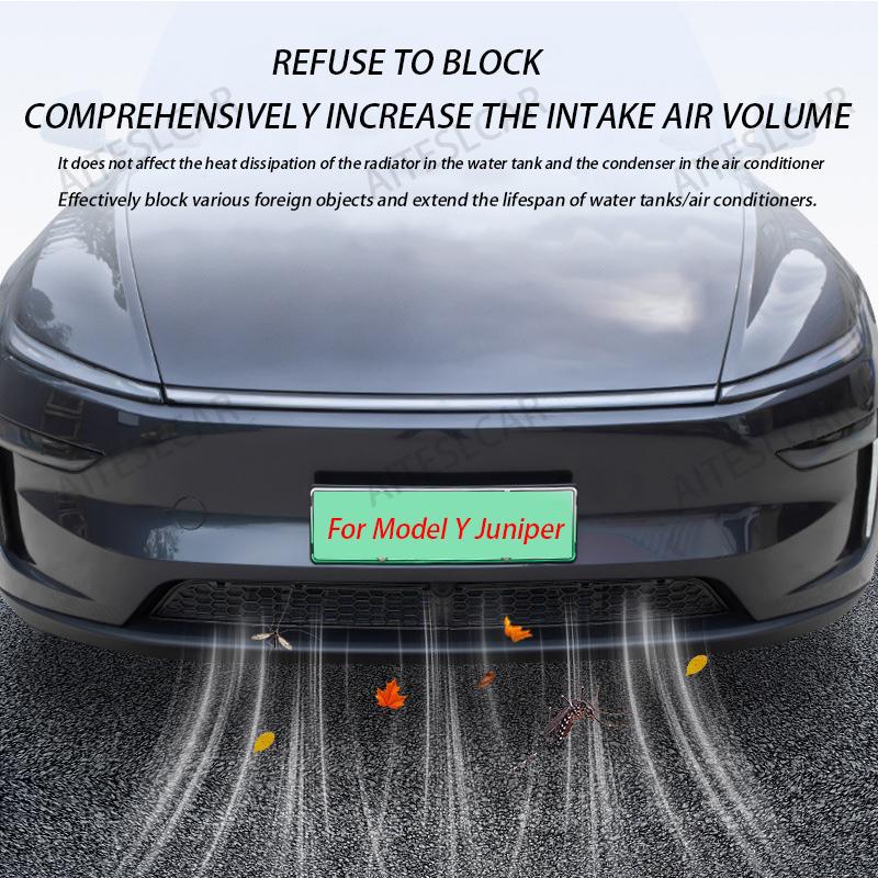For Tesla Model YL/Y/Launch Juniper 2025 2026 Front Grill Guard Grille Inserts Mesh Anti Insect Net Cover Bumper Grid Filter