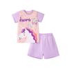 Little Maven New Cute Girls' Suit Summer Kidsren's Clothing European and American Short-Sleeved Pure Cotton Kidsren's Suit