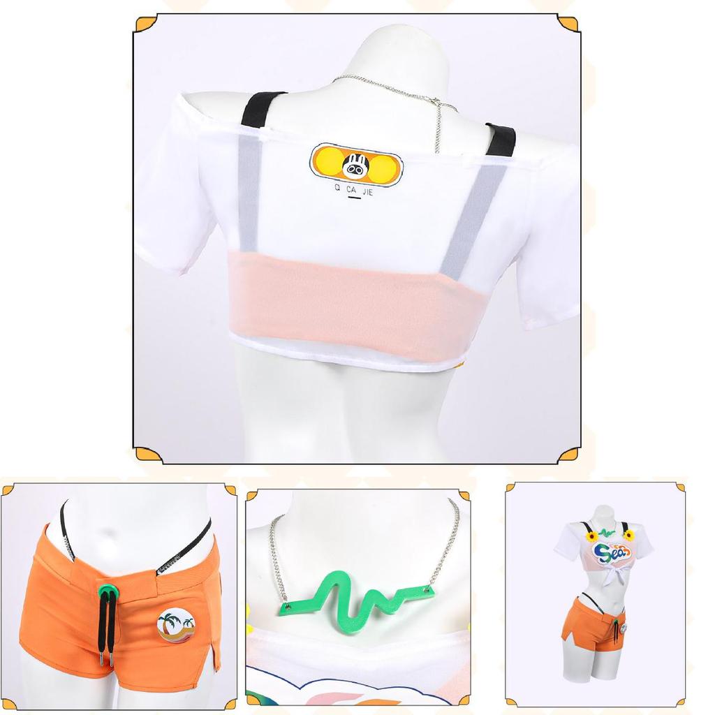 Zenless Zone Zero Belle Summer Cosplay Costume With Accessories For Anime Conventions