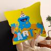 S-Sesame S-Street Cartoon Cushion Cover Car Throw Pillow Case For Sofa Car Christmas Gift 40x40cm 45x45cm