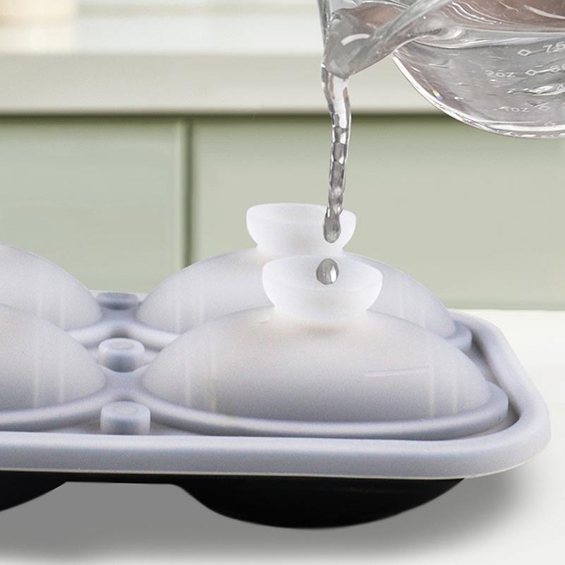 Scatola Stampo per Palline di Ghiaccio da Golf Calcio Silicone Griglia Ghiaccio per Pub Bar Cocktail Feste in Casa