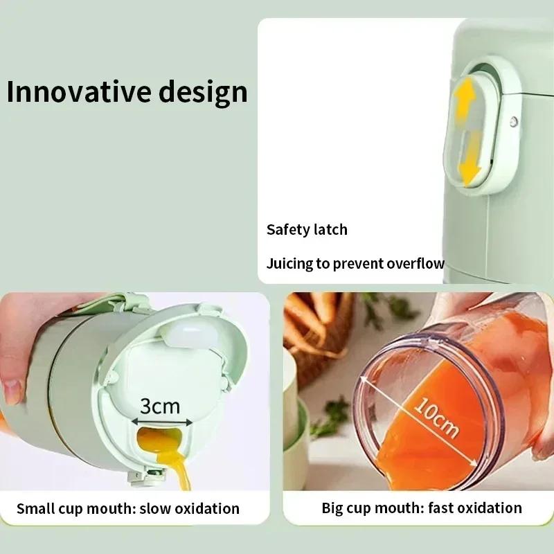 New Portable Electric Blender Bottle Orange Mixer Juicer Fresh Smoothie Crusher Food Processor Machine Kitchen and Home Appli