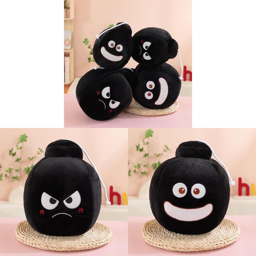 Cartoon Explosive Bomb Plush Pillow With Demon And Smiling Designs For Fun Photo Props And Gifts