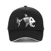 Unisex Outdoor-Fischerhut Anglerhut Baseball Golf Jagdkappe mit Cartoon-Fischgräten Snapback-Hut