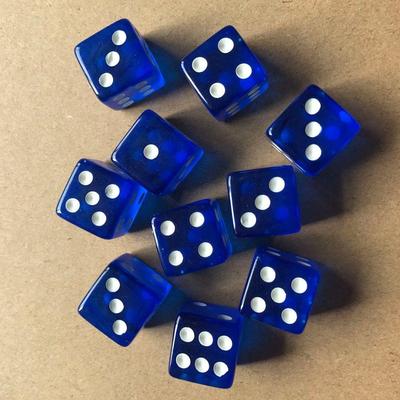 10 Stück sechsseitige, transparente Acryl-Würfel mit geraden Ecken, Party-Werkzeug
