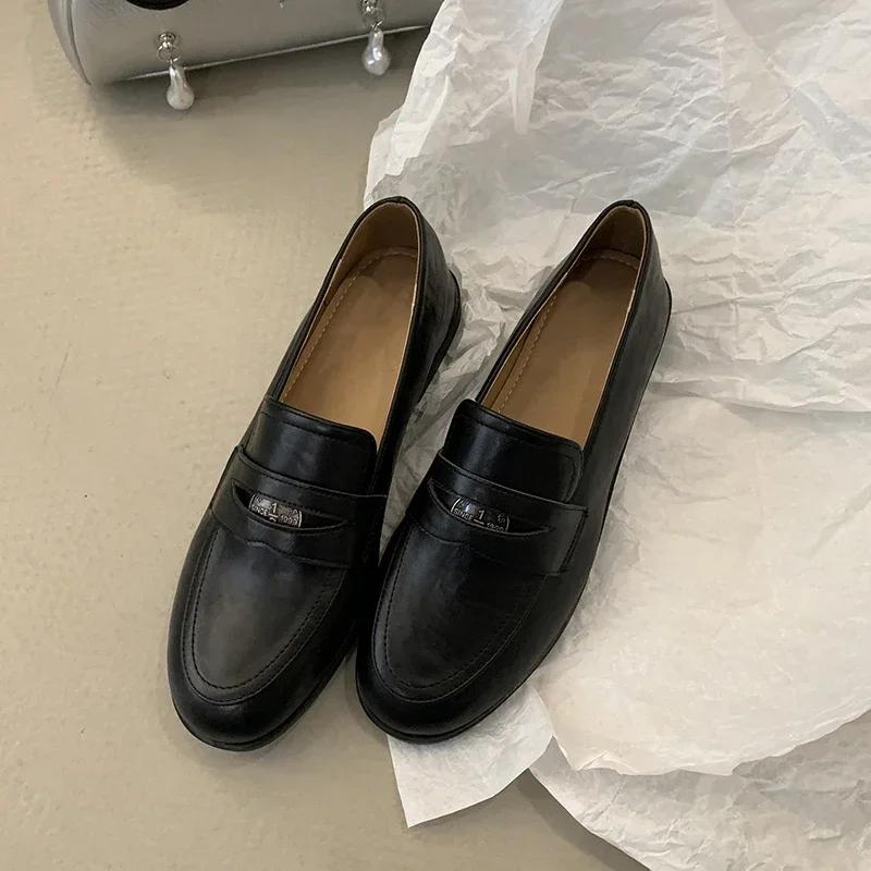 Designer Vintage Slip On Women Loafer Shoes Casual Shallow Flats Spring Autumn Classic Office Female Shoes