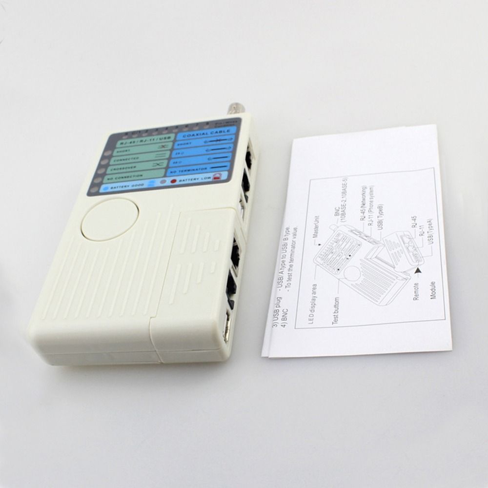 4-in-1 Network Cable Tester Multi-Tester for RJ11 RJ45/Cat5 Cat6/USB BNC LAN/UTP STP LAN