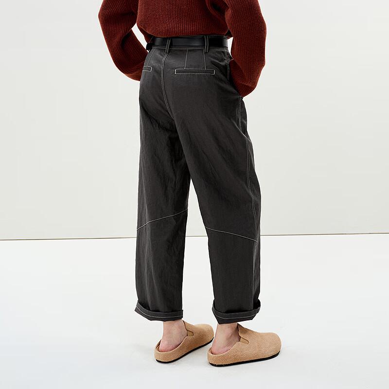 LESS 2025 Spring Casual Commuter Cropped Curved Pants