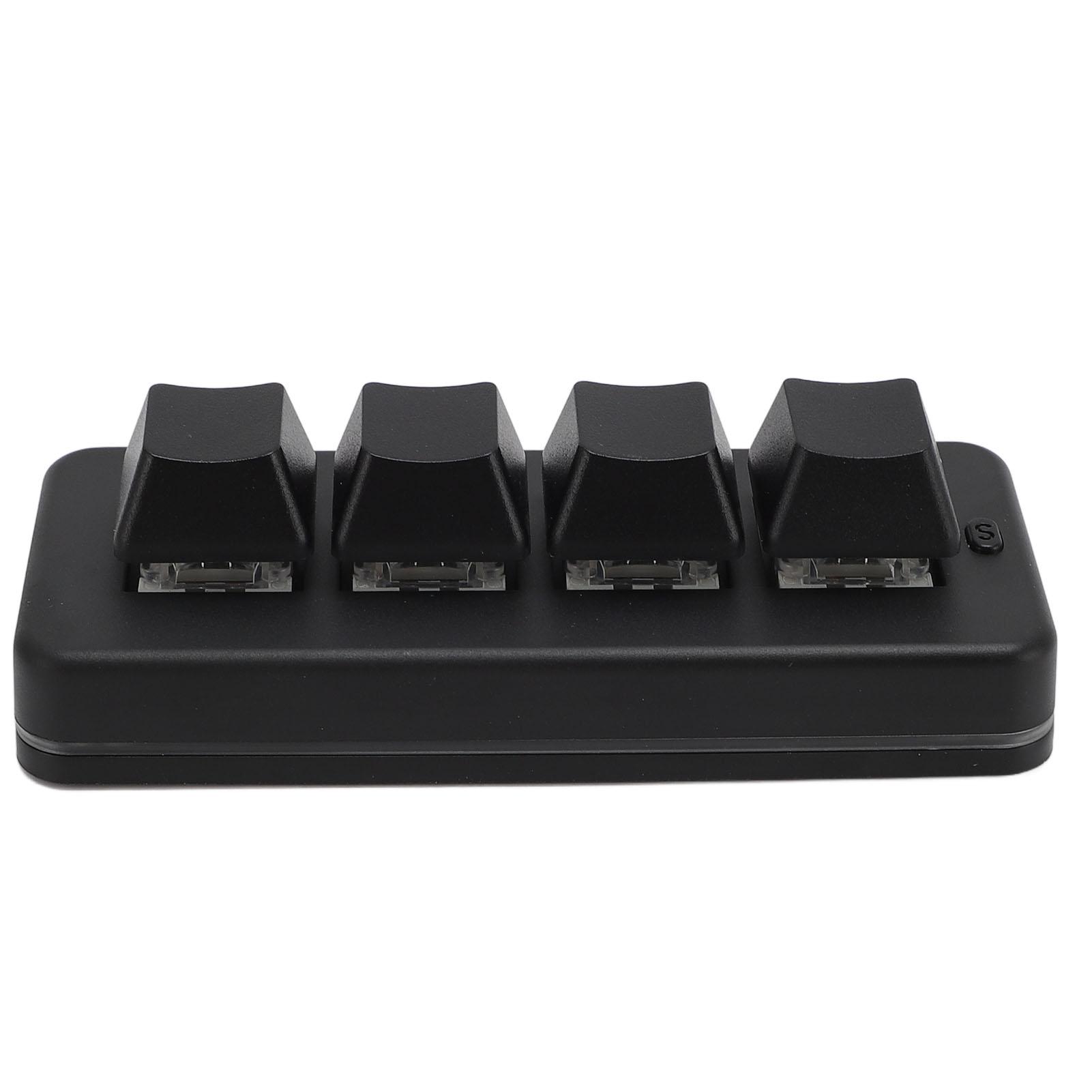 

Механическая игровая клавиатура с 4 клавишами, проводная USB-программируемая макро-клавиатура с RGB-динамической подсветкой