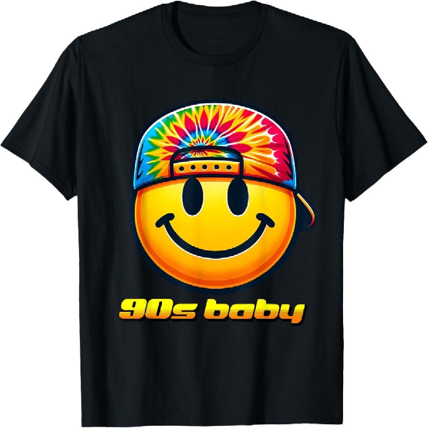 Vintage 90s Baby Backwards Cap Born in the Retro 1990s T-Shirt XXXXXL разноцветный