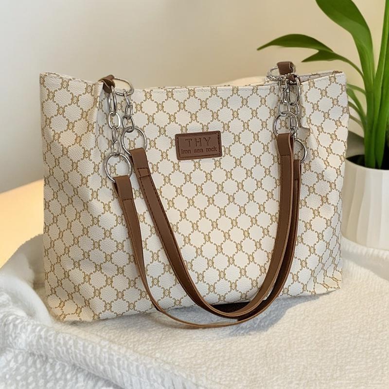 

Жіноча сумка-тоут через плече PU великої місткості в корейському стилі - Стильна та повсякденна 33cm x 25cm x 9cm