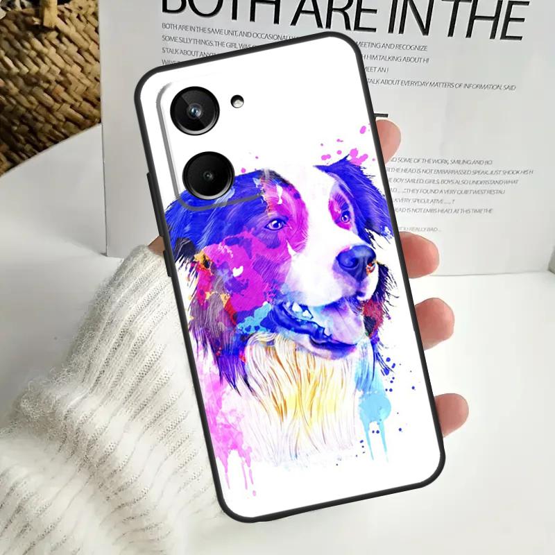 Border Collie Dog For Realme GT Neo 5 GT5 9 10 11 12 Pro Plus C30 C31 C33 C35 C25s C21Y C51 C55 C67 C53 Case