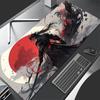 Mond Samurai Wolf Mauspads PC Cool Roter Anime Junge Tastaturteppich Gamer Schrank Mauspads Laptop Schwarz und Weiß Erweiterte Schreibtischmatte