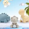 4Pcs Animals LED Light Up Bath Toy Swimming Water Soft Rubber Float Induction Luminous Penguin Dinosaur Fun