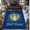Leeds United Dywan z Kryształowego Aksamitu z Nadrukiem Antypoślizgowy Dywan z Kryształowego Aksamitu Do Sofy Sypialni Wnętrz Dekoracja Domu