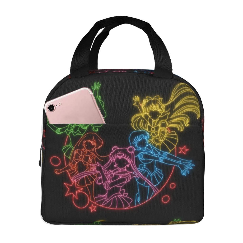 Custom Sailors Anime Moons Insulated Lunch Tote Bag for Women Men Bishoujo Resuable Thermal Cooler Bento Box School